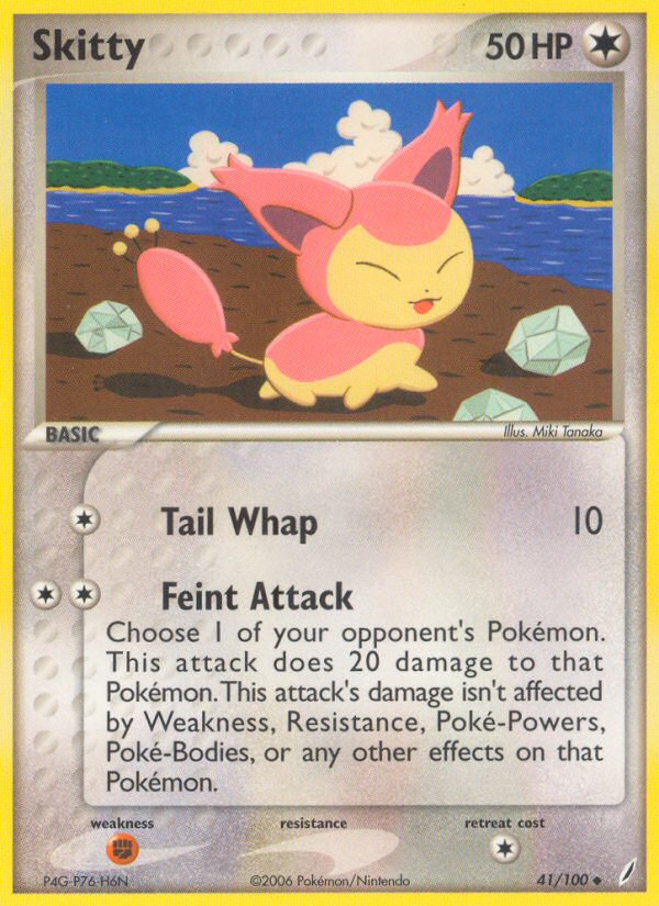 Skitty 41/100 Uncommon card from Crystal Guardians