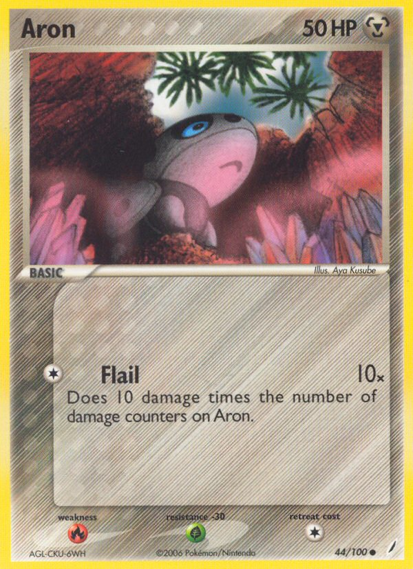 Aron 44 Common card from Crystal Guardians