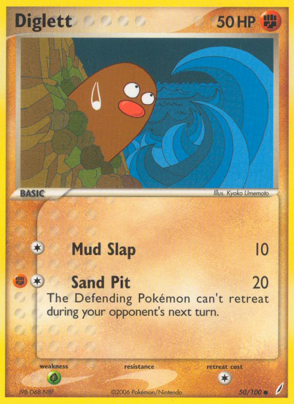 Diglett 50/100 Common card from Crystal Guardians