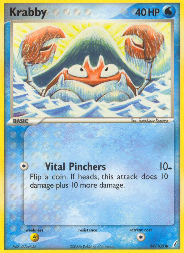 Krabby 54 Common card from Crystal Guardians