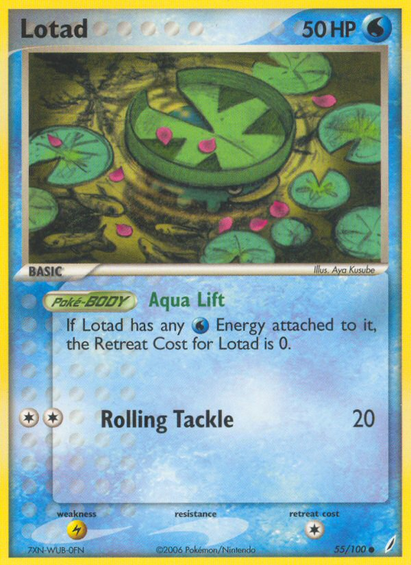 Lotad 55 Common card from Crystal Guardians