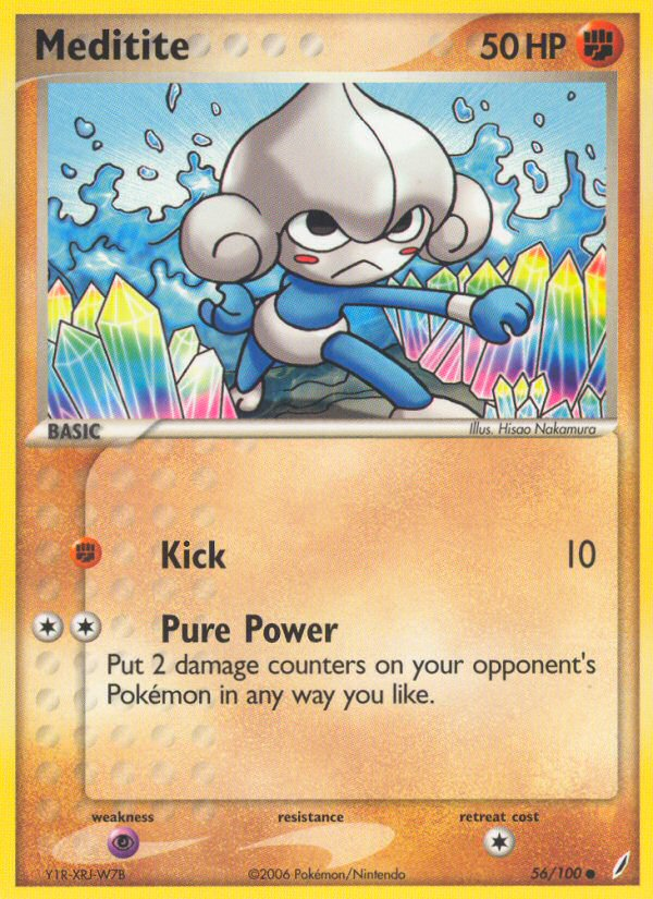 Meditite 56/100 Common card from Crystal Guardians