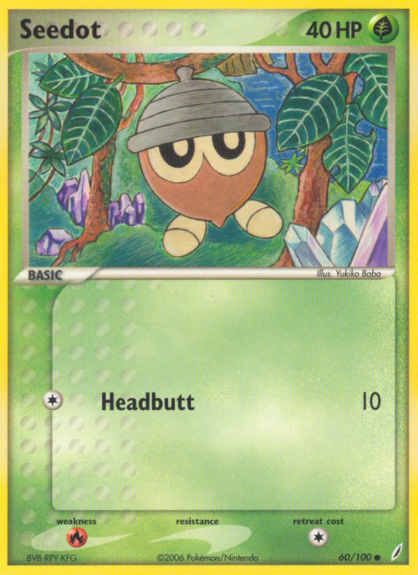 Seedot 60 Common card from Crystal Guardians