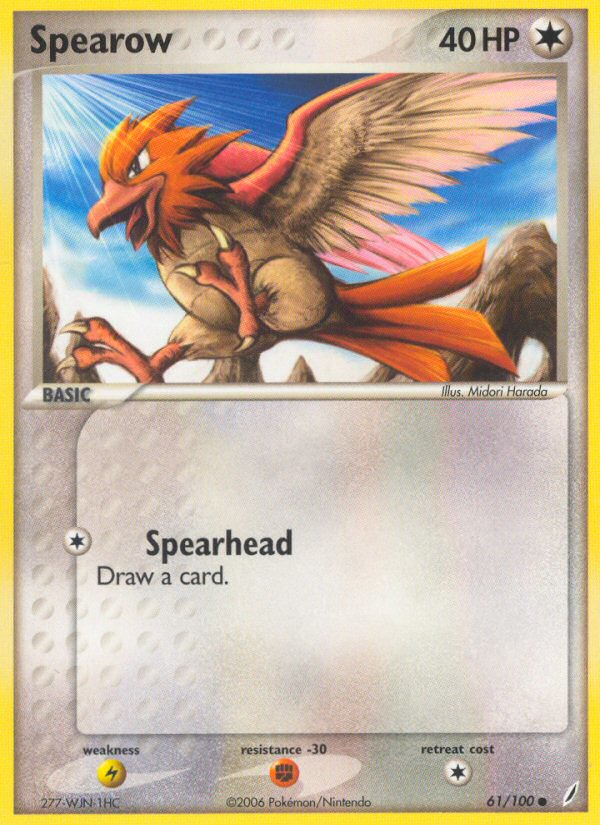 Spearow 61 Common card from Crystal Guardians