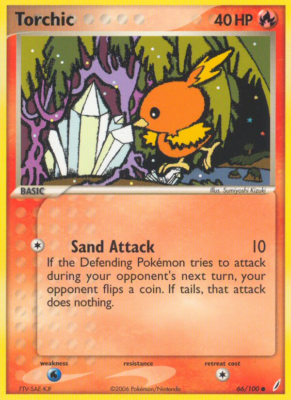 Torchic 66 Common card from Crystal Guardians