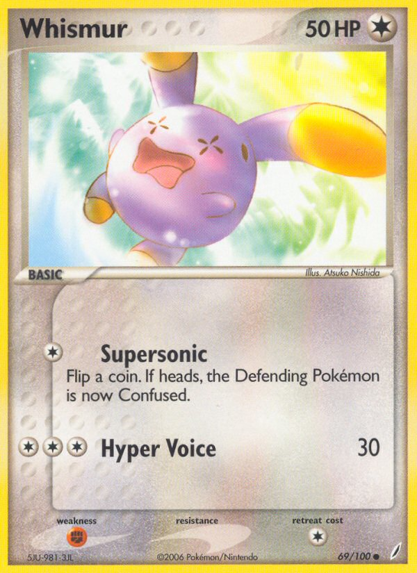 Whismur 69 Common card from Crystal Guardians