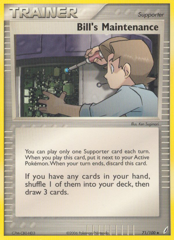 Bill's Maintenance 71 Uncommon card from Crystal Guardians