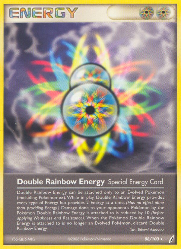 Double Rainbow Energy 88 Rare card from Crystal Guardians