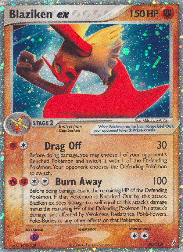 Blaziken ex 90 Rare Holo EX card from Crystal Guardians