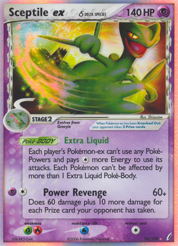 Sceptile ex δ 96 Rare Holo EX card from Crystal Guardians