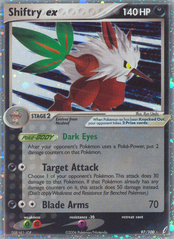 Shiftry ex 97/100 Rare Holo EX card from Crystal Guardians