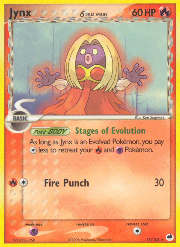 Jynx δ 17/101 Rare card from Dragon Frontiers