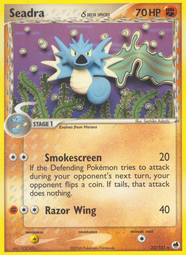 Seadra δ 22 Rare card from Dragon Frontiers