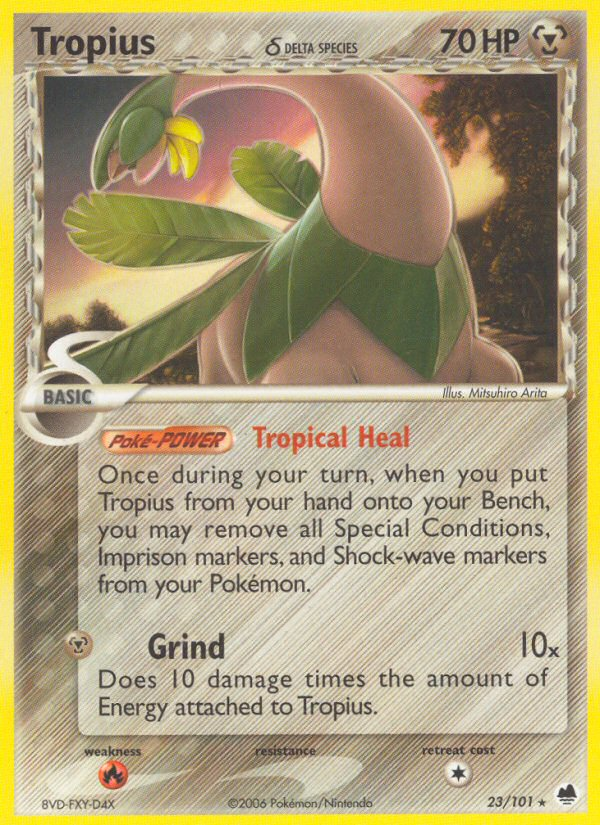Tropius δ 23 Rare card from Dragon Frontiers