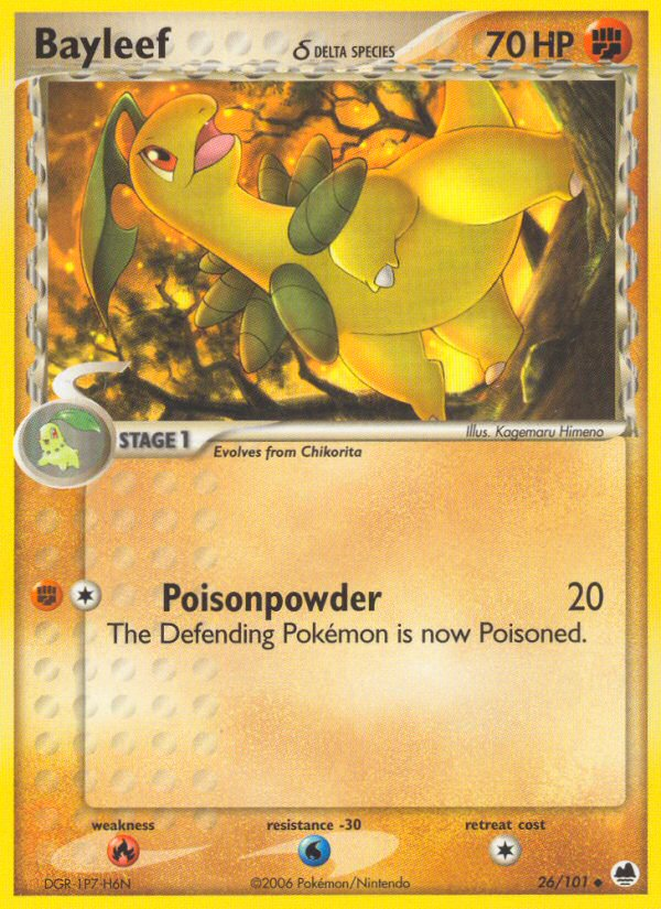 Bayleef δ 26/101 Uncommon card from Dragon Frontiers