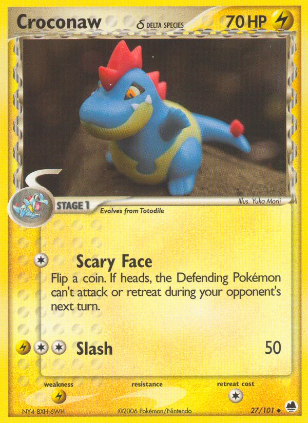 Croconaw δ 27 Uncommon card from Dragon Frontiers