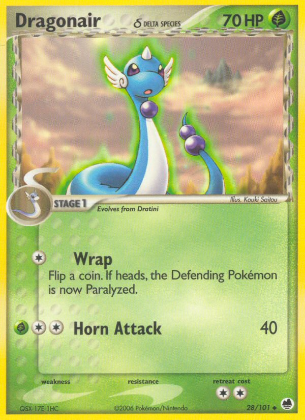 Dragonair δ 28/101 Uncommon card from Dragon Frontiers