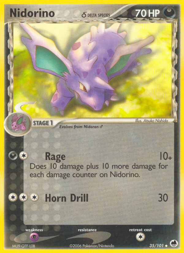 Nidorino δ 35 Uncommon card from Dragon Frontiers