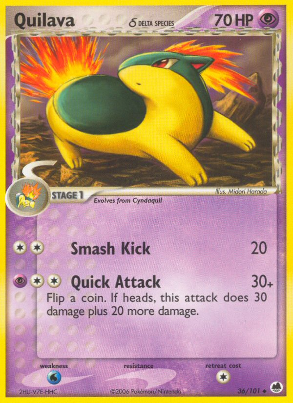 Quilava δ 36/101 Uncommon card from Dragon Frontiers