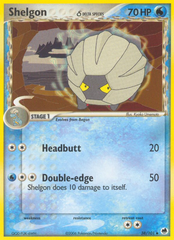 Shelgon δ 38 Uncommon card from Dragon Frontiers