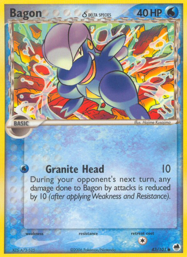 Bagon δ 43 Common card from Dragon Frontiers