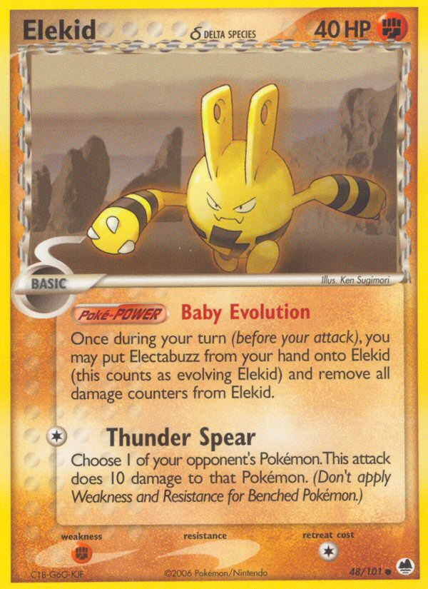 Elekid δ 48 Common card from Dragon Frontiers