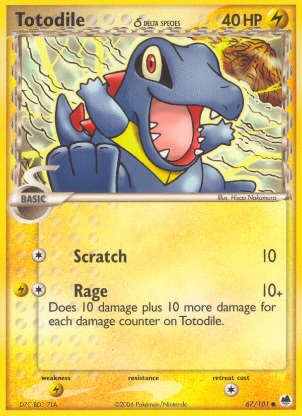 Totodile δ 67 Common card from ex15