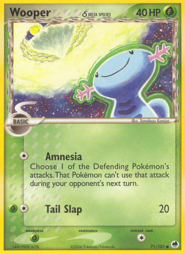 Wooper δ 71 Common card from Dragon Frontiers