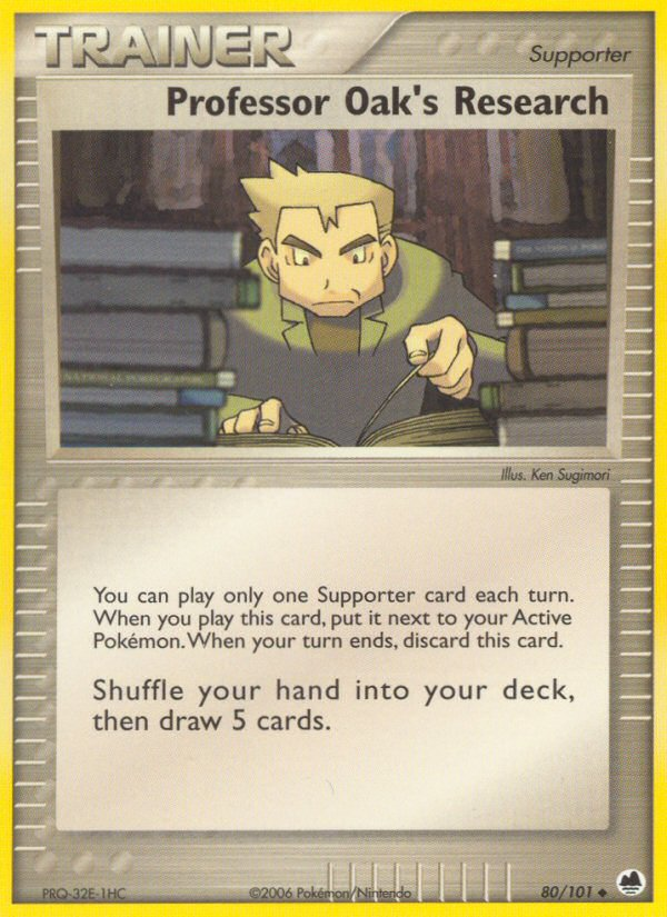 Professor Oak's Research 80 Uncommon card from ex15