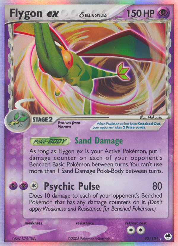 Flygon ex δ 92 Rare Holo EX card from Dragon Frontiers