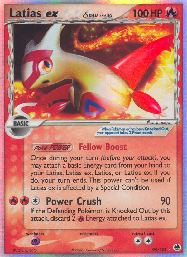 Latias ex δ 95/101 Rare Holo EX card from Dragon Frontiers