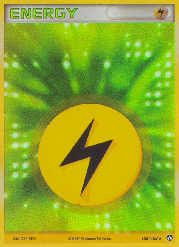 Lightning Energy 106 Rare Holo card from Power Keepers