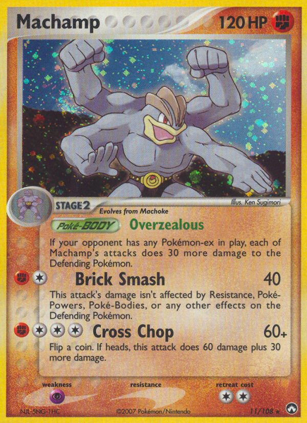 Machamp 11 Rare Holo card from Power Keepers