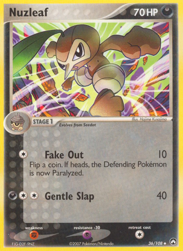 Nuzleaf 36 Uncommon card from Power Keepers