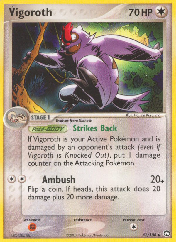 Vigoroth 41/108 Uncommon card from Power Keepers
