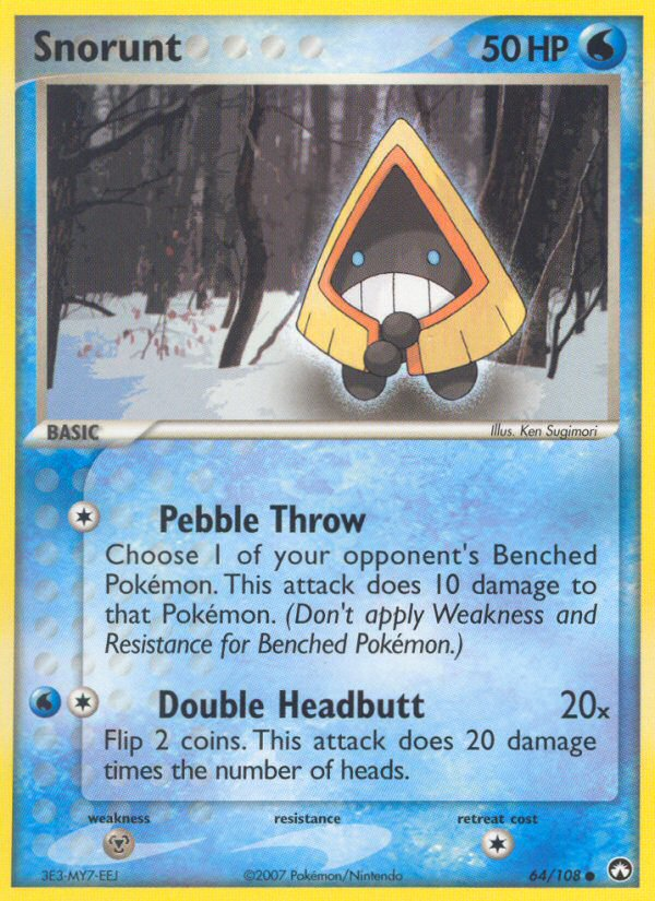 Snorunt 64 Common card from Power Keepers