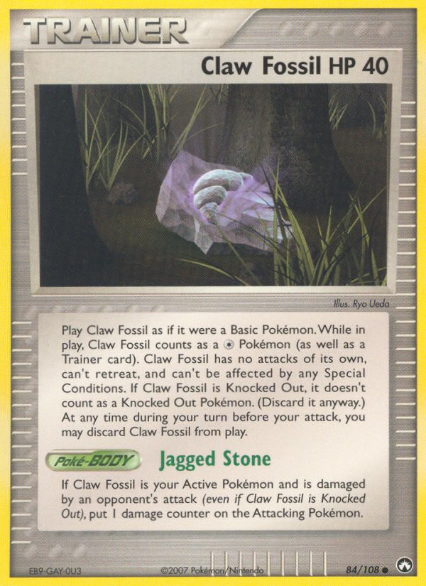 Claw Fossil 84 Common card from Power Keepers