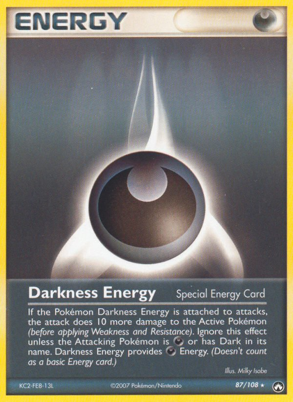 Darkness Energy 87/108 Rare card from Power Keepers