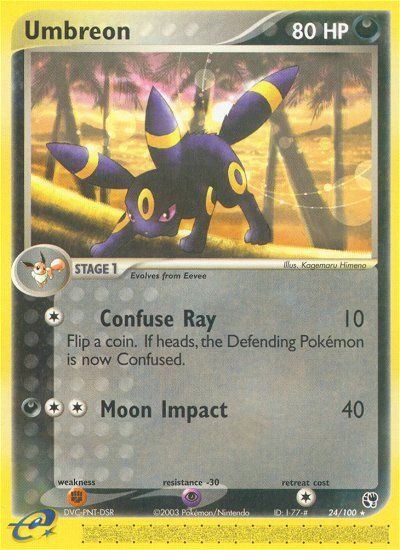 Umbreon 24 Rare card from Sandstorm