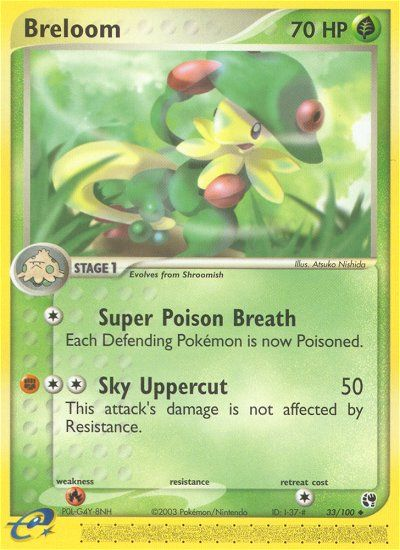 Breloom 33 Uncommon card from Sandstorm