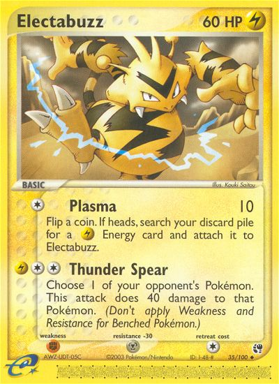 Electabuzz 35 Uncommon card from Sandstorm