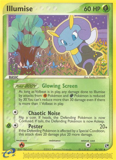 Illumise 38 Uncommon card from Sandstorm