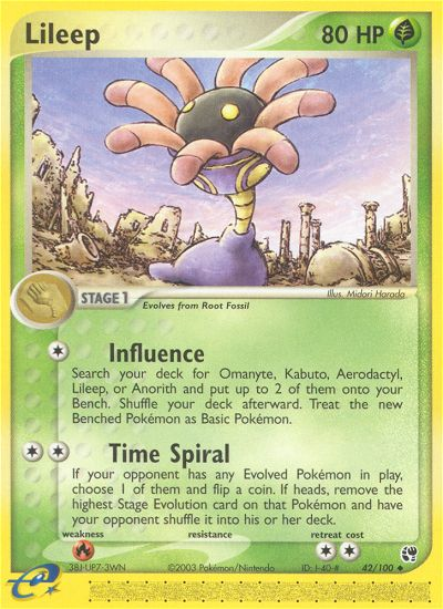 Lileep 42/100 Uncommon card from Sandstorm