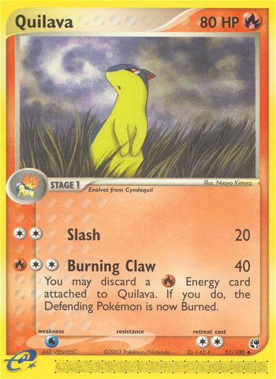 Quilava 51 Uncommon card from Sandstorm