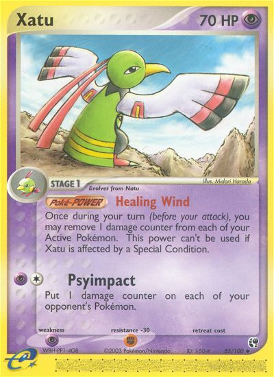 Xatu 55/100 Uncommon card from Sandstorm