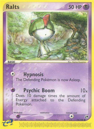 Ralts 74/100 Common card from Sandstorm