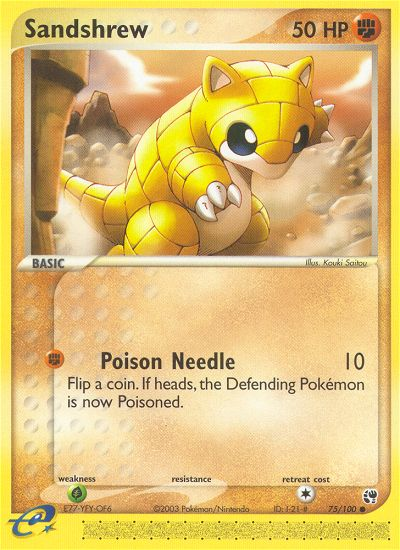 Sandshrew 75/100 Common card from Sandstorm