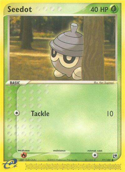 Seedot 77/100 Common card from Sandstorm