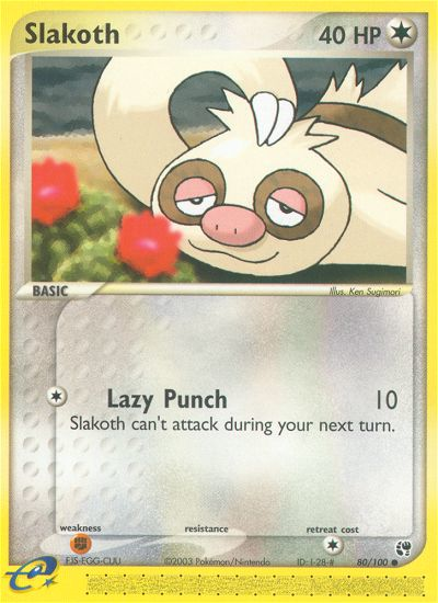 Slakoth 80 Common card from Sandstorm