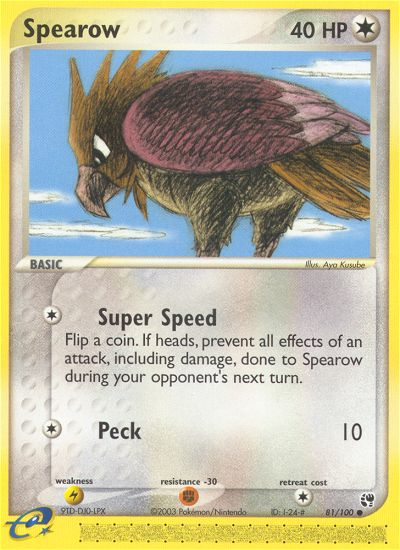 Spearow 81 Common card from Sandstorm